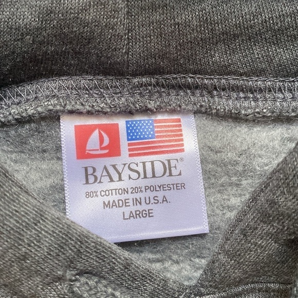 NWOT BAYSIDE Gray Hoodie Sweatshirt Men’s Size Large - Picture 3 of 8